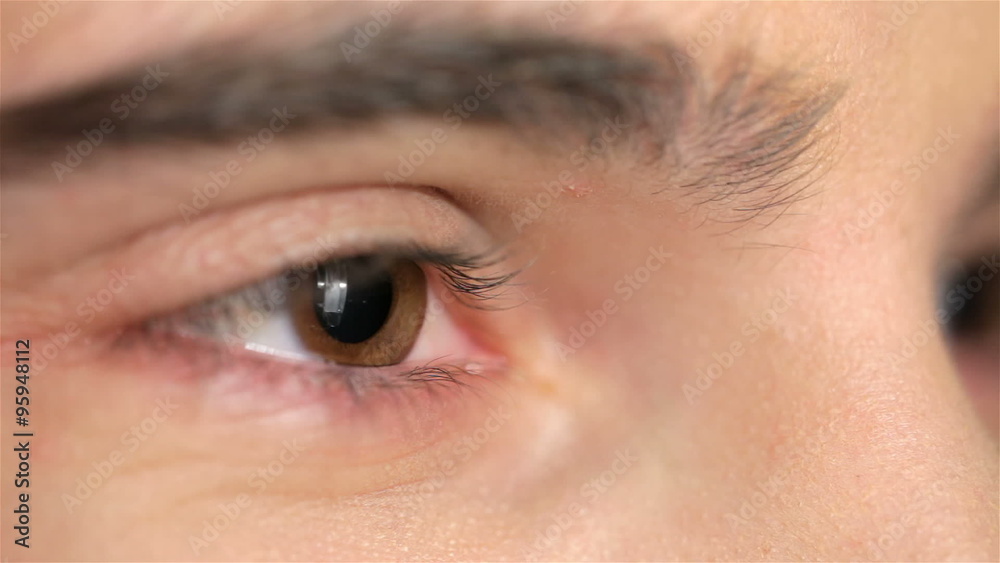 Macro eye of a smiling man Macro eye of a smiling man