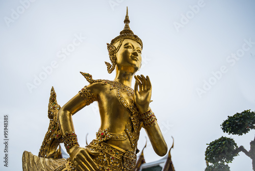 Ancient statues in temple of bangkok,thailand
