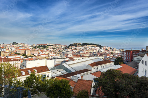 View of downtown Lisbon from the São Pedro de Alcântara viewpoint