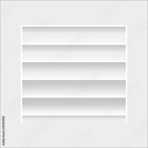 White blank shelf