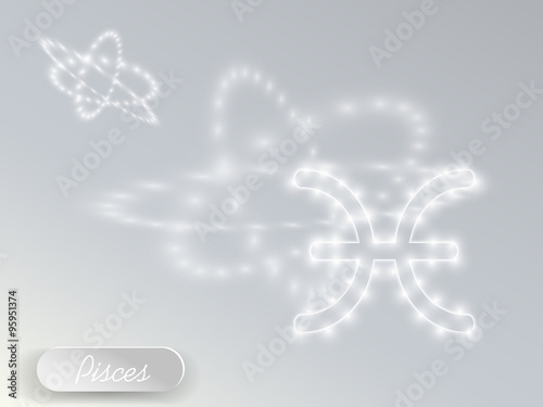 Glowing zodiac sign
