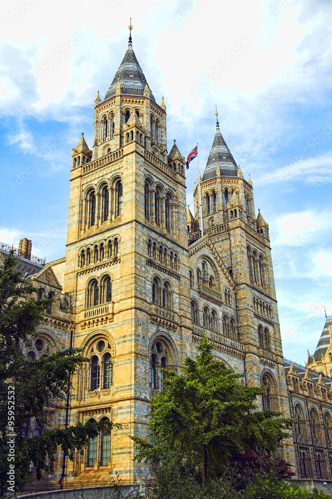 The Natural History Museum built between 1873-80 located on Exhibition Road in  Kensington, London, England, UK and is renowned for its collection of dinosaur fossils