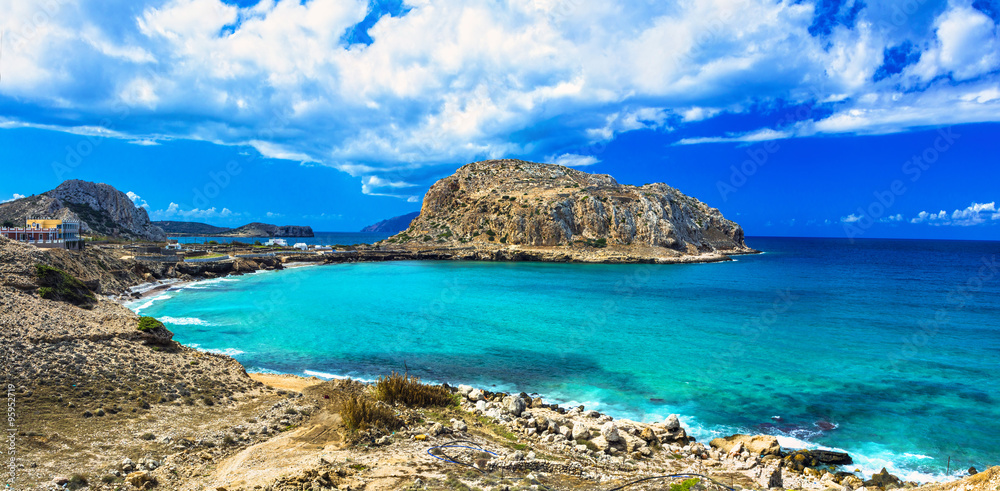 impressive Greek islands - Karpathos (Dodekanese) - obrazy, fototapety, plakaty 