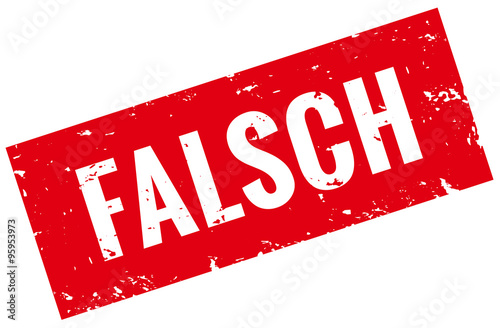 Stempel Grunge rot Falsch