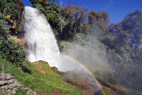 Waterfall in the park of the city of Edessa  Greece