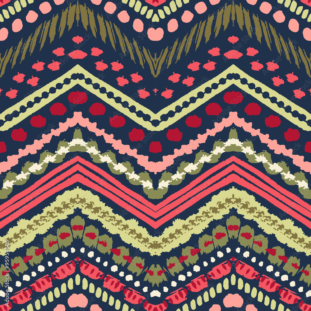 Hand drawn painted seamless pattern. illustration Hand drawn painted seamless pattern. illustration