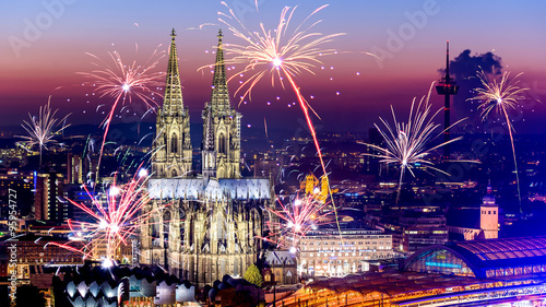 Photography Feuerwerk am Kölner Dom zu Silvester