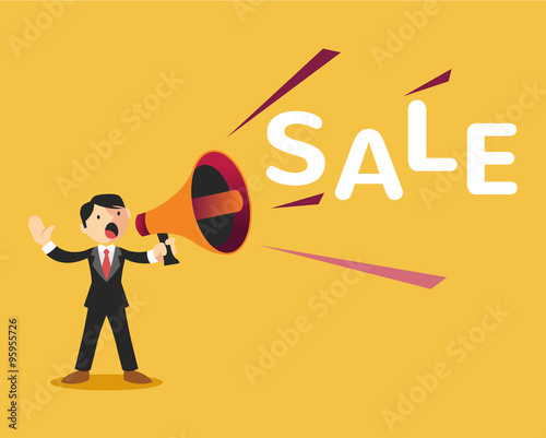 Sale announcement. Vector flat illustration