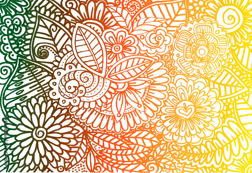 Rainbow Flowers Wallpaper