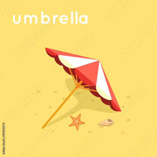 Beach big umbrella.