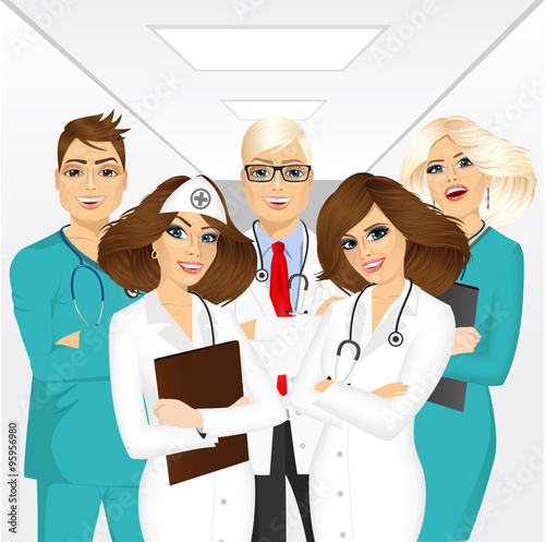 group of medical team professionals