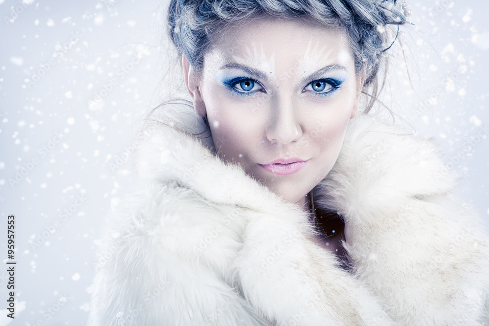 sensual winter woman