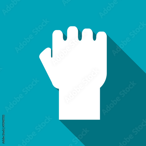 fist vector flat icon