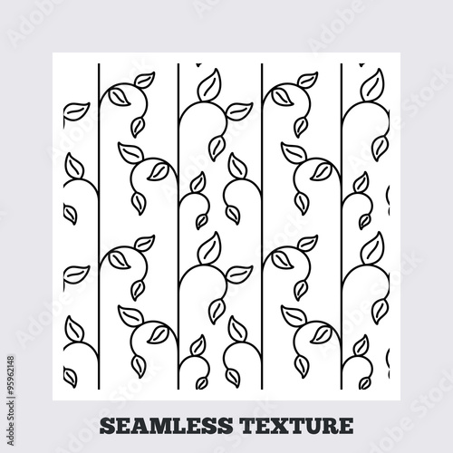 Sprout leaf lines seamless pattern.