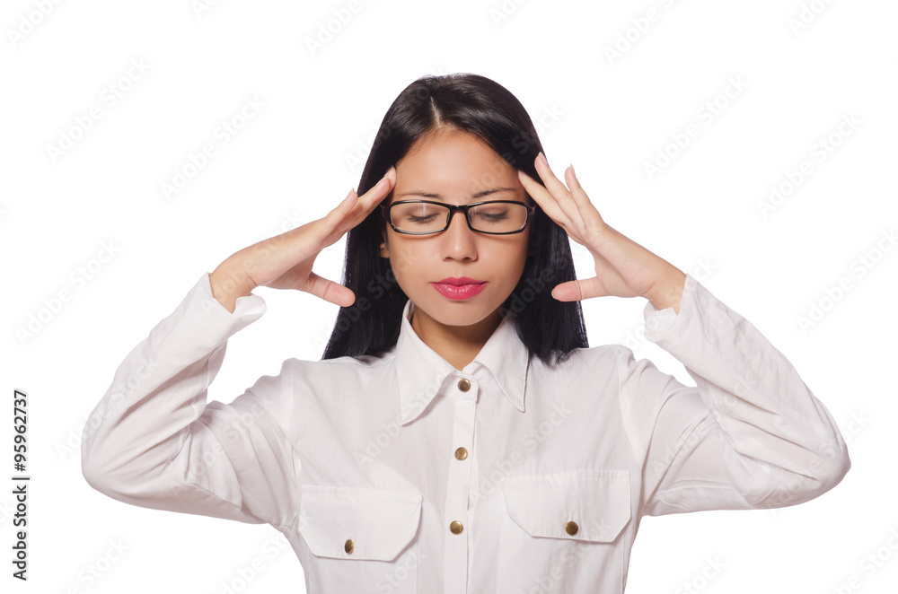 Young woman in business concept Young woman in business concept