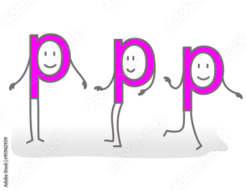 pembe renkli p harfi