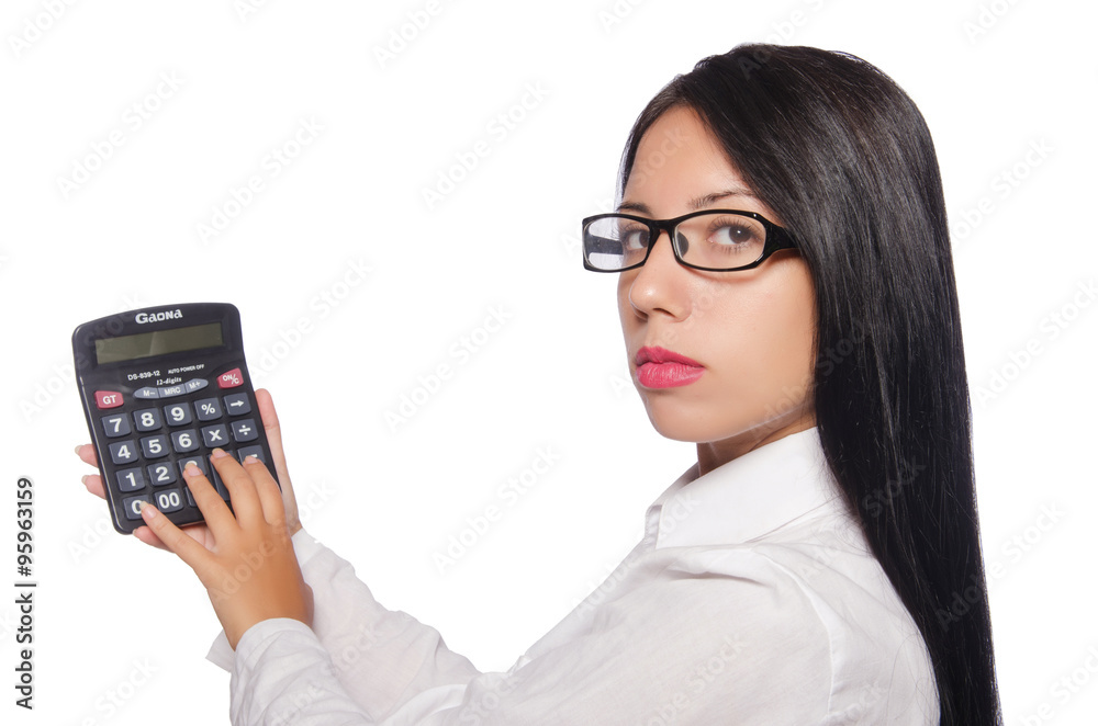 Young woman in business concept Young woman in business concept