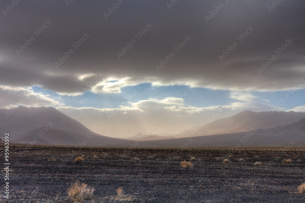 CA-Death Valley National Park-This image was captured the morning after a dust storm on the way to The Racetrack.