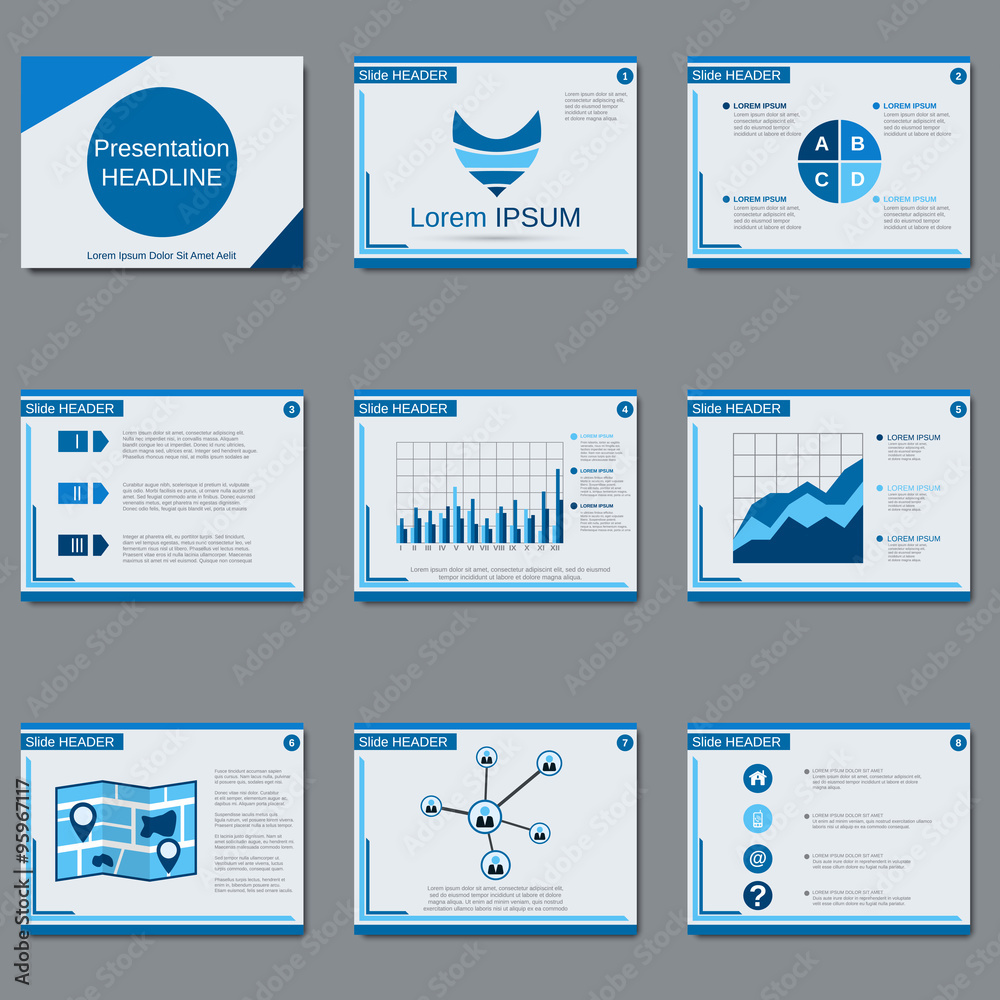 Business presentation, slide show, brochure, booklet, flyer, layout, poster vector template