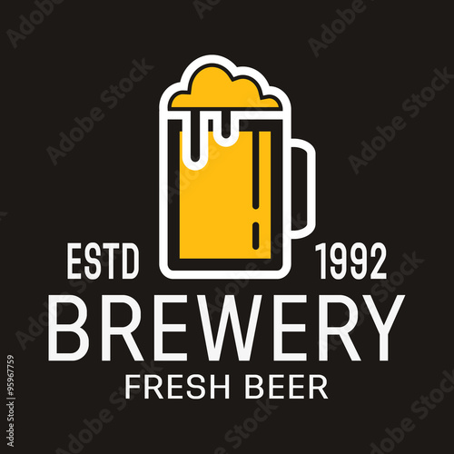 Vector brewery logo or symbol icon