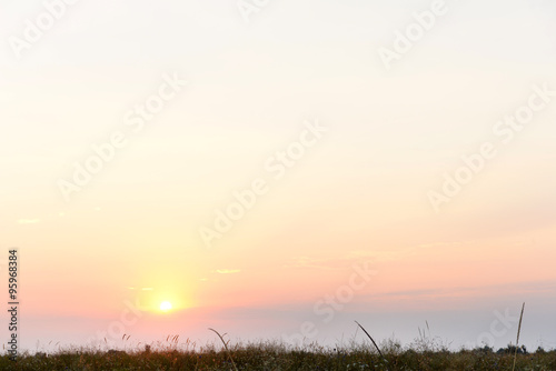 Fototapeta Naklejka Na Ścianę i Meble -  Sky background at sunset in the country