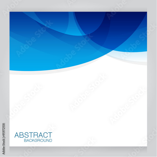 Bright blue background. Abstract colorful illustration with  on