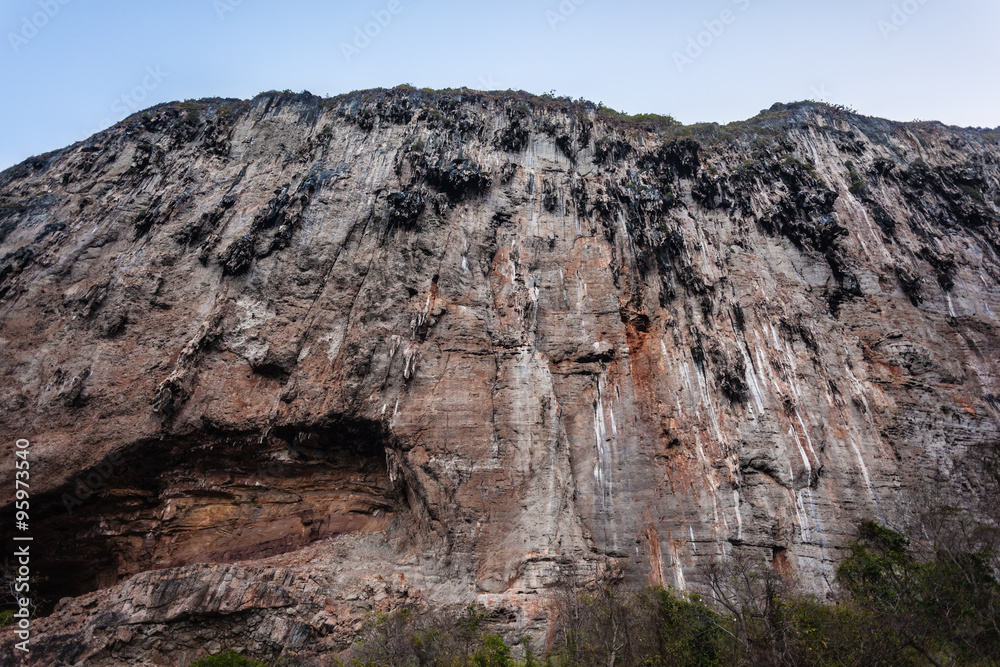 Barren rock wall