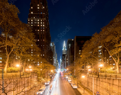 View along 42nd Street - New York City