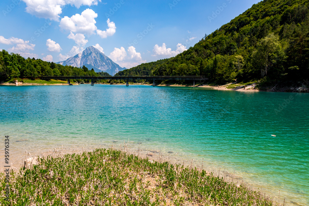 Large view on the beautiful lake