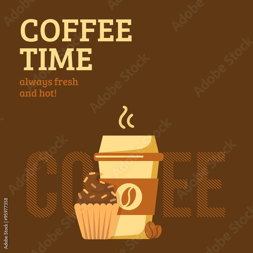 Coffee cup and muffin.