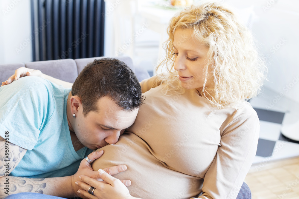 Loving couple wait for baby Loving couple wait for baby