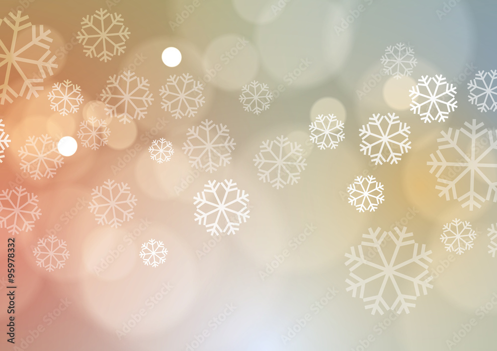 Abstract Christmas Lights with Snowflakes Background Abstract Christmas Lights with Snowflakes Background