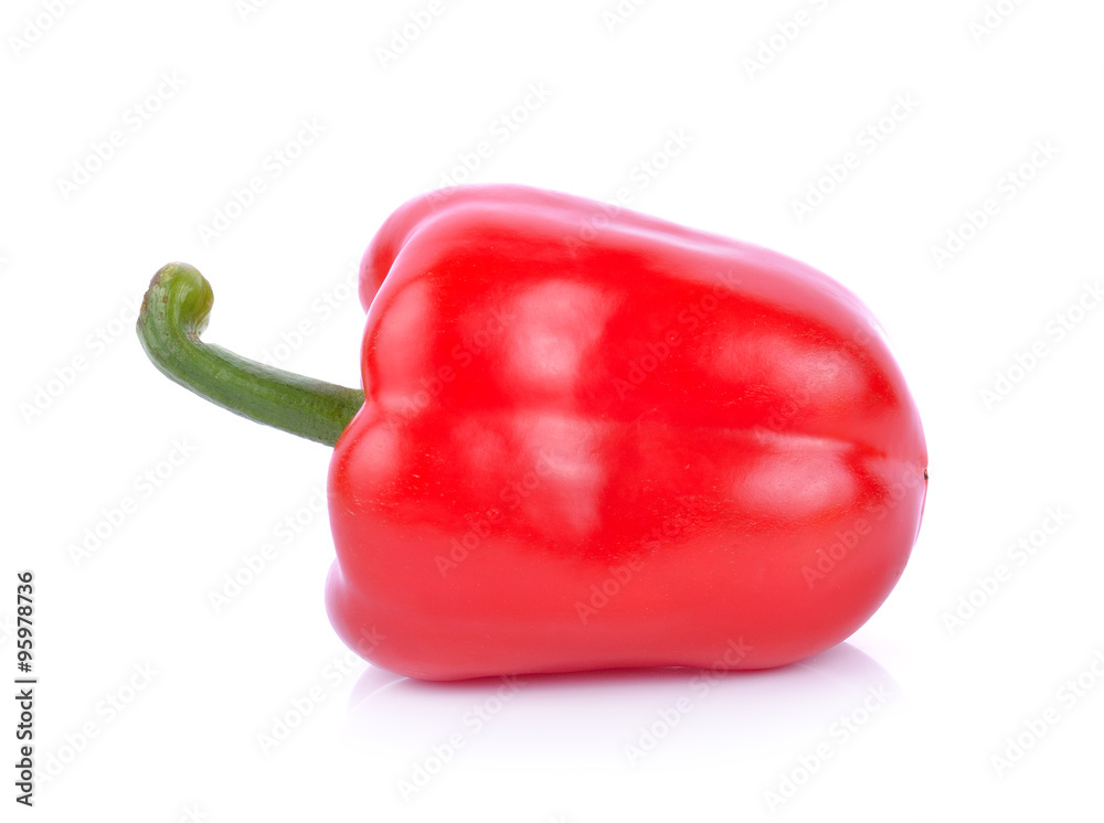 red pepper on white background red pepper on white background