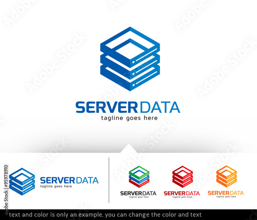 Server Data Logo Template Design Vector