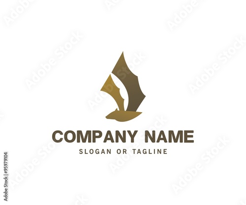 iconic bat fly logo template