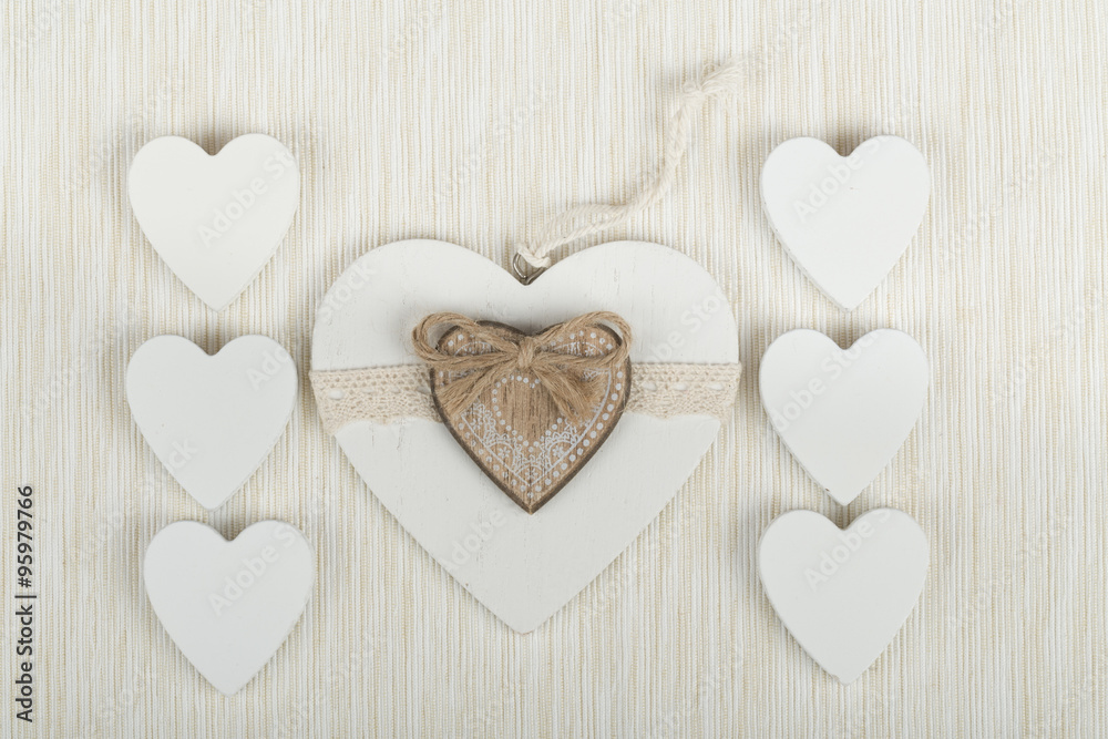 valentine's wooden hearts