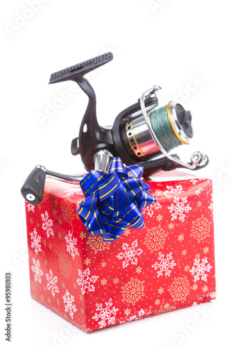 christmas gift in box for fishers