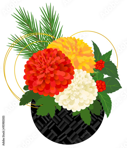 正月の生け花01