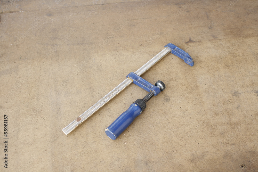 Naklejka premium alte Schraubzwinge