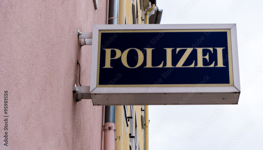 Obraz premium Polizeirevier Schild