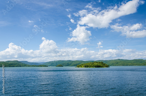 Song Quao lake, beautiful landscape with tropical forest, big la