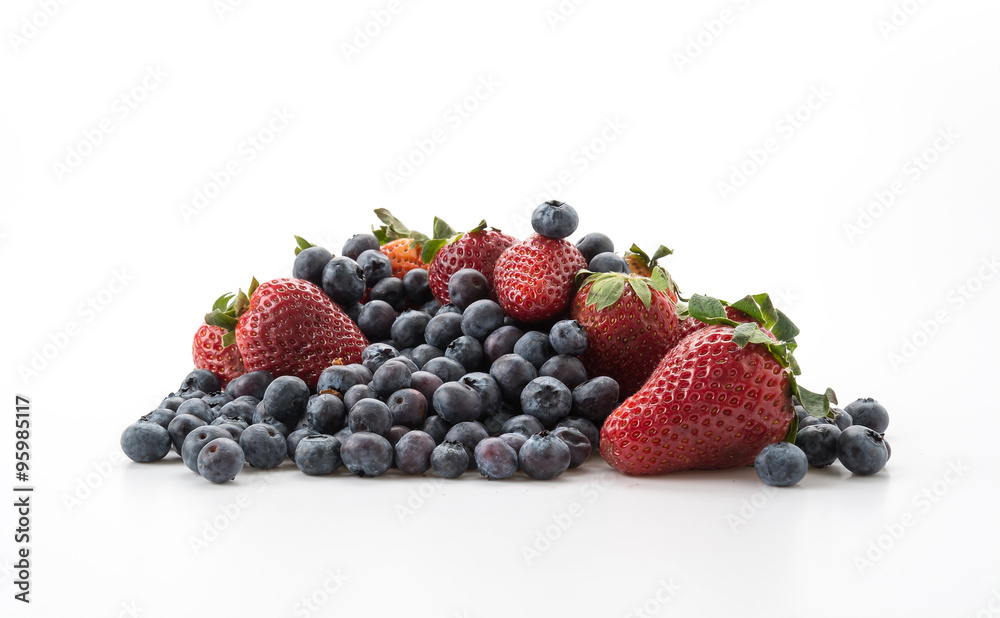 blueberry and strawberry blueberry and strawberry