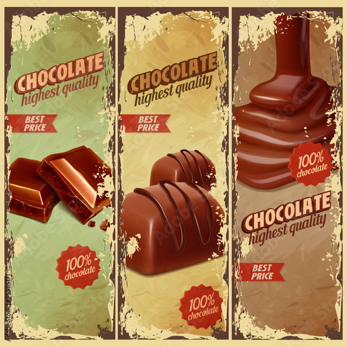 chocolate labels vintage