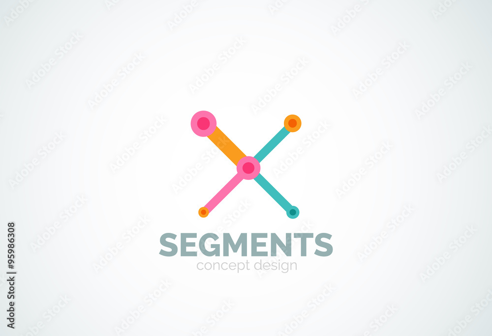 Vector outline minimal abstract geometric logo Vector outline minimal abstract geometric logo