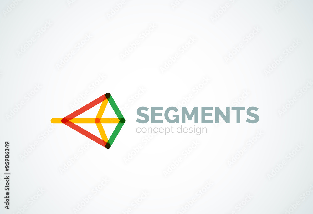 Vector outline minimal abstract geometric logo Vector outline minimal abstract geometric logo