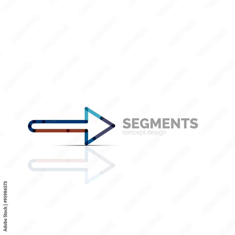 Arrow icon vector logo. Company branding element Arrow icon vector logo. Company branding element