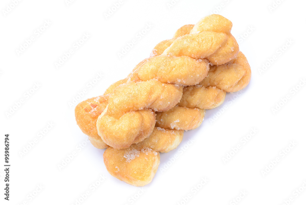 breads twists donut, isolated on white background breads twists donut, isolated on white background