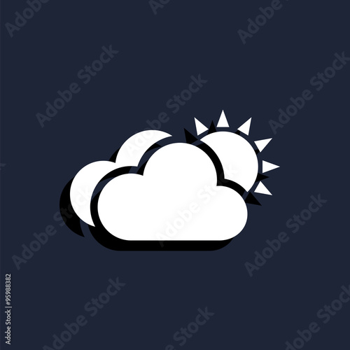 cloud sun meteo icon