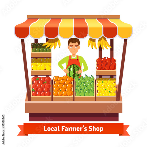 Local farmer produce shop keeper
