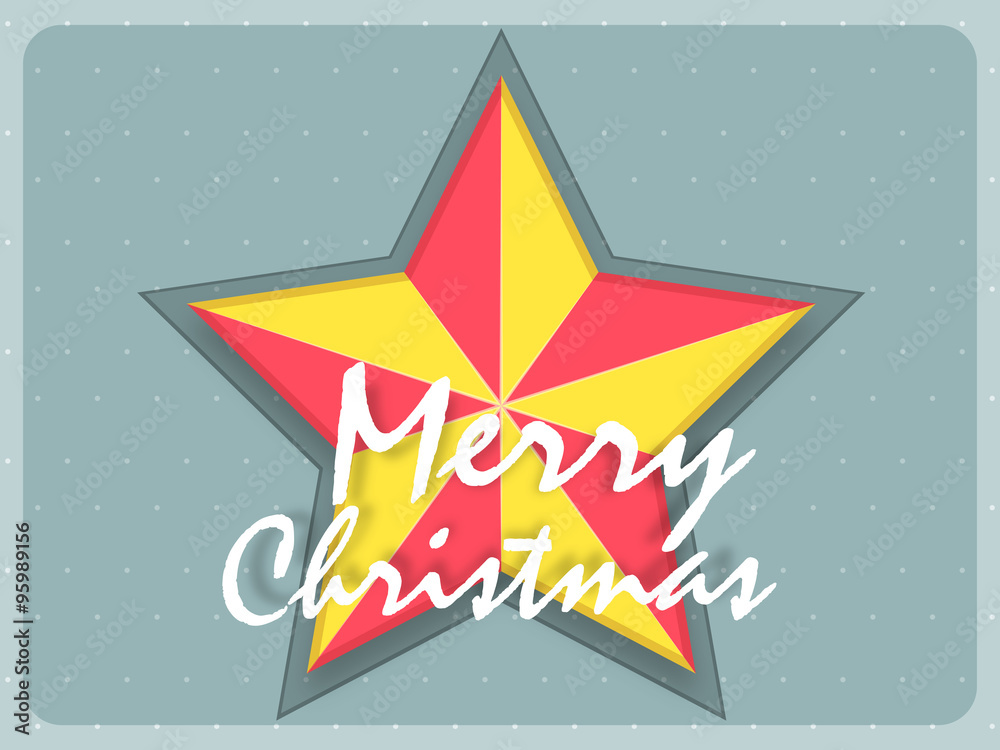 Fototapeta premium Greeting card for Merry Christmas celebration.